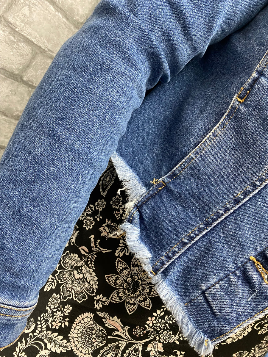 Fray Hemed Denim Jacket