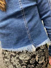 Fray Hemed Denim Jacket
