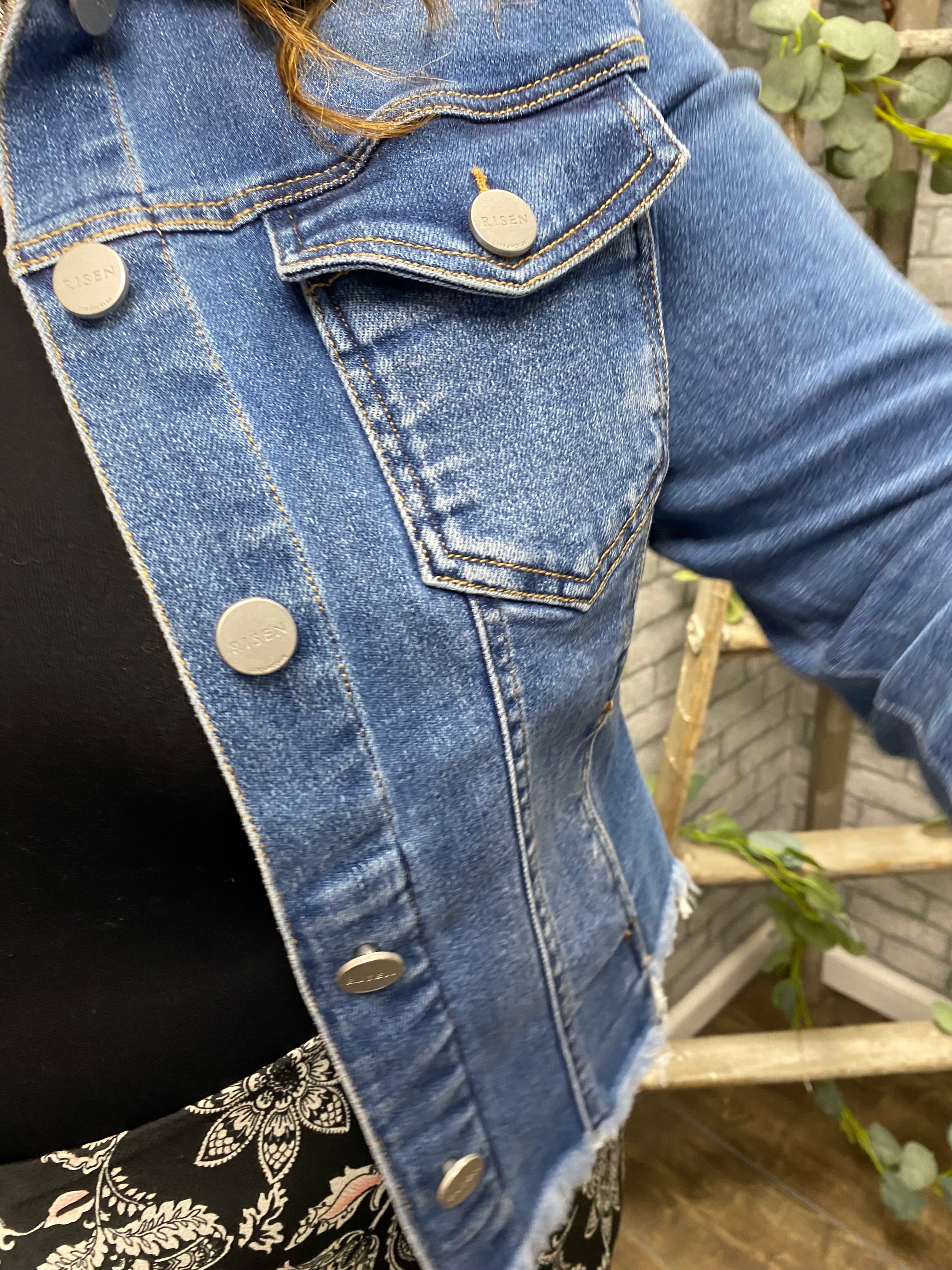 Fray Hemed Denim Jacket