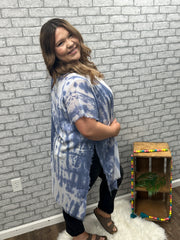 Tie Dye Blue Kimono