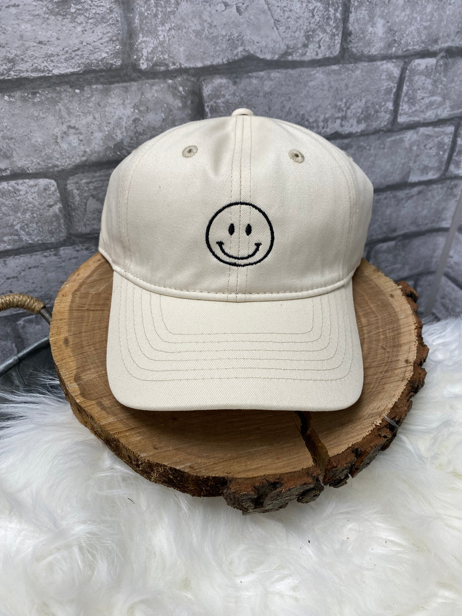 Smiley Face Beige Hat