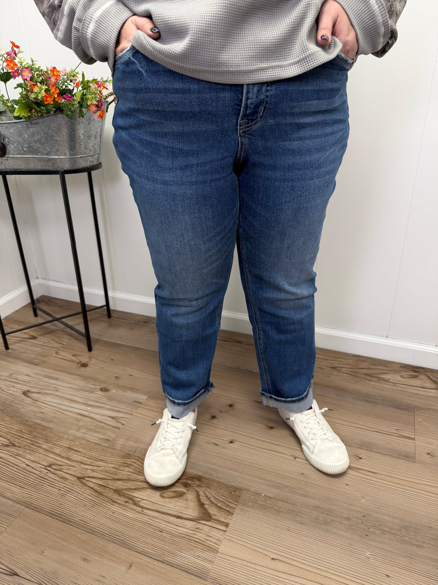 Cuffed Crop Straight