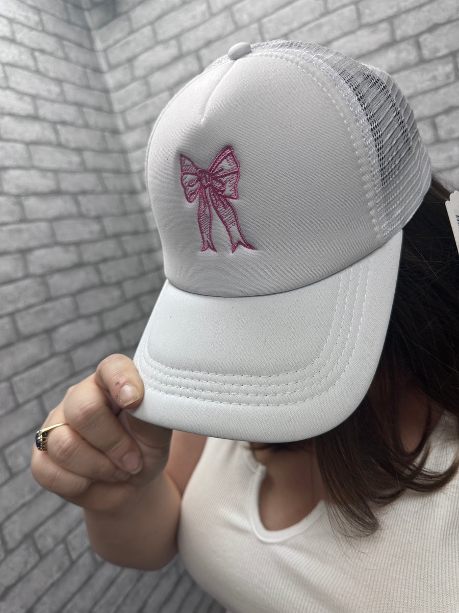 Ribbon Embroidery Trucker Hat