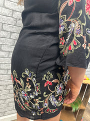 Black Floral Kimono