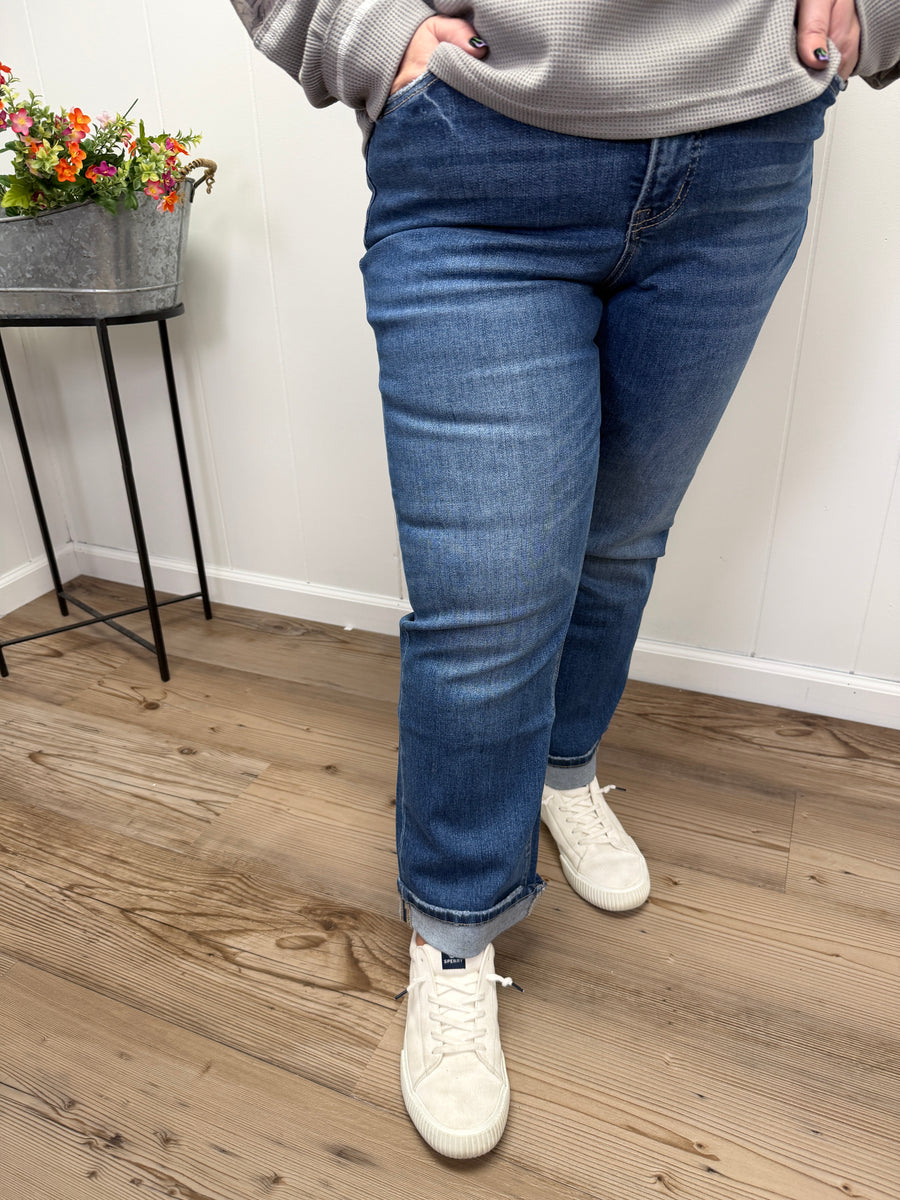 Cuffed Crop Straight