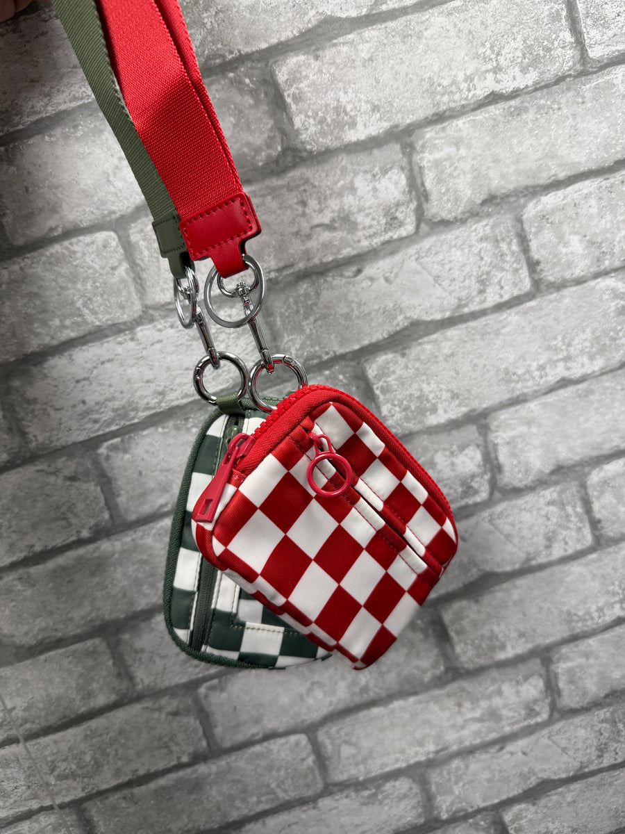 Check Print Wristlet Wallet