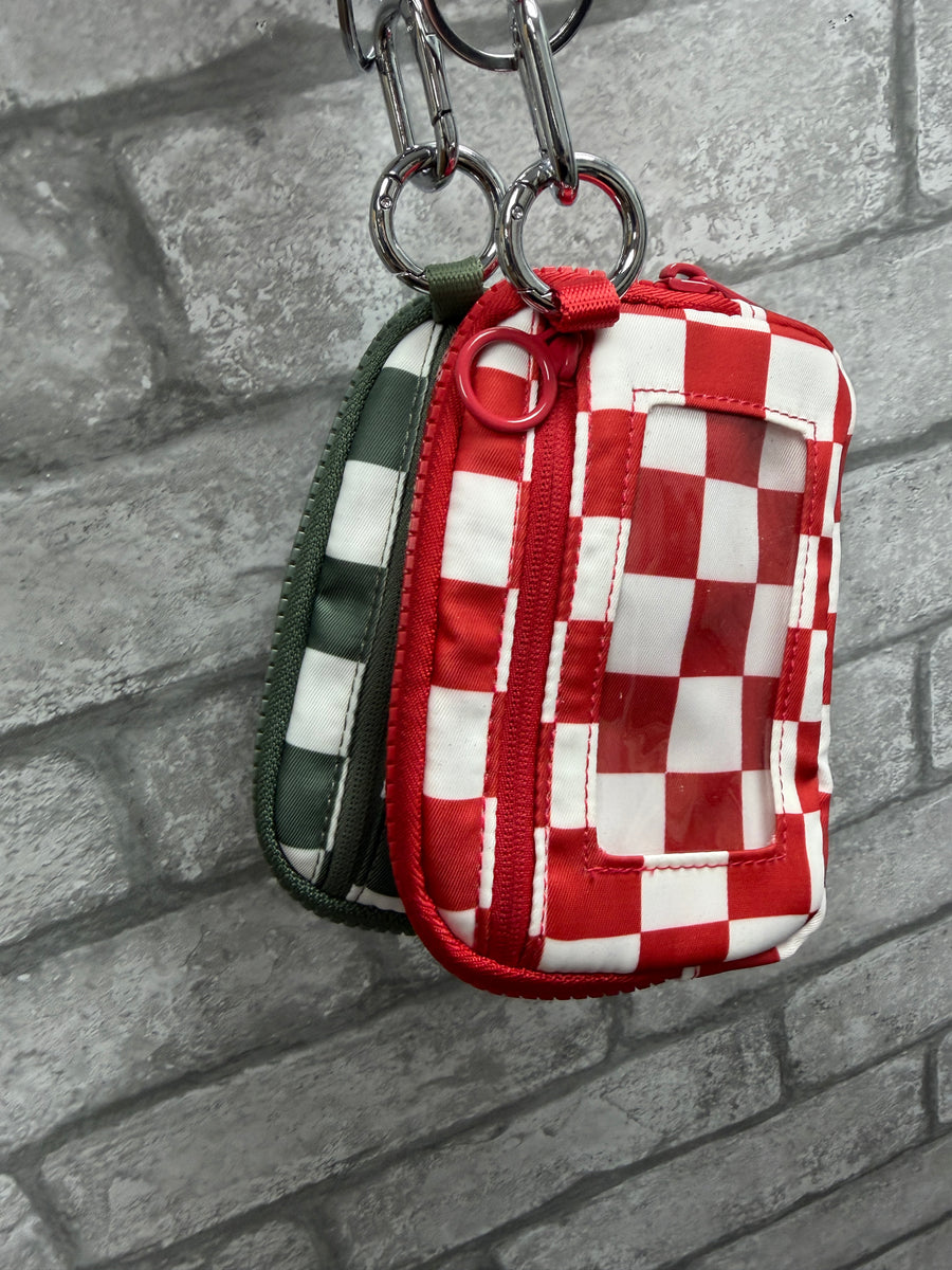 Check Print Wristlet Wallet