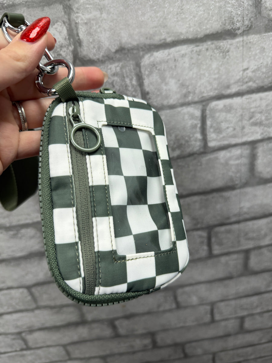 Check Print Wristlet Wallet