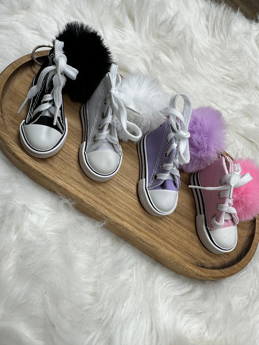 Shoe Pom Pom Keychain