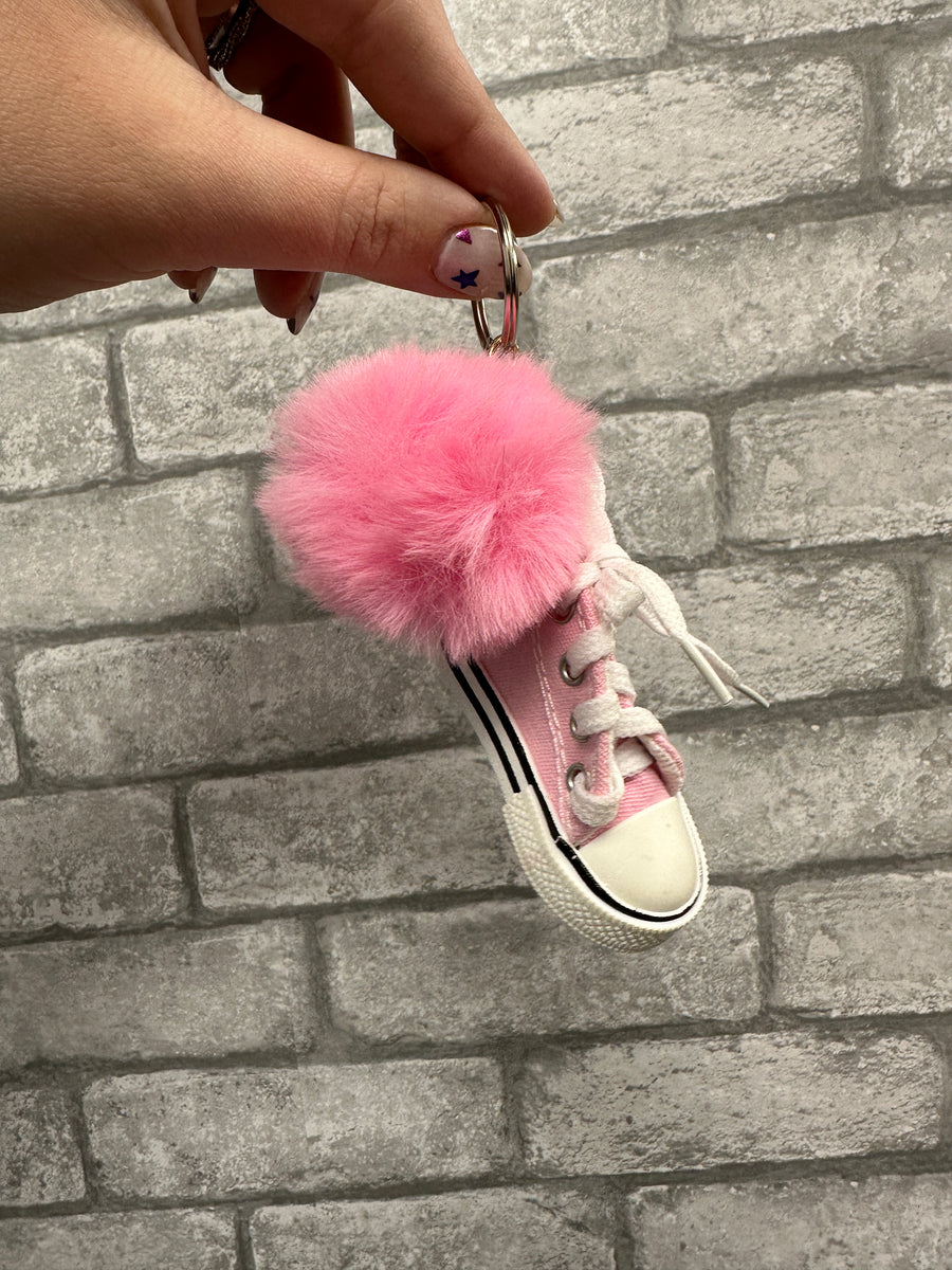 Shoe Pom Pom Keychain