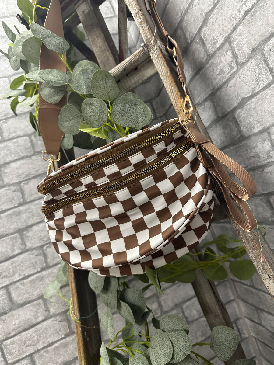 Brown Check Bag