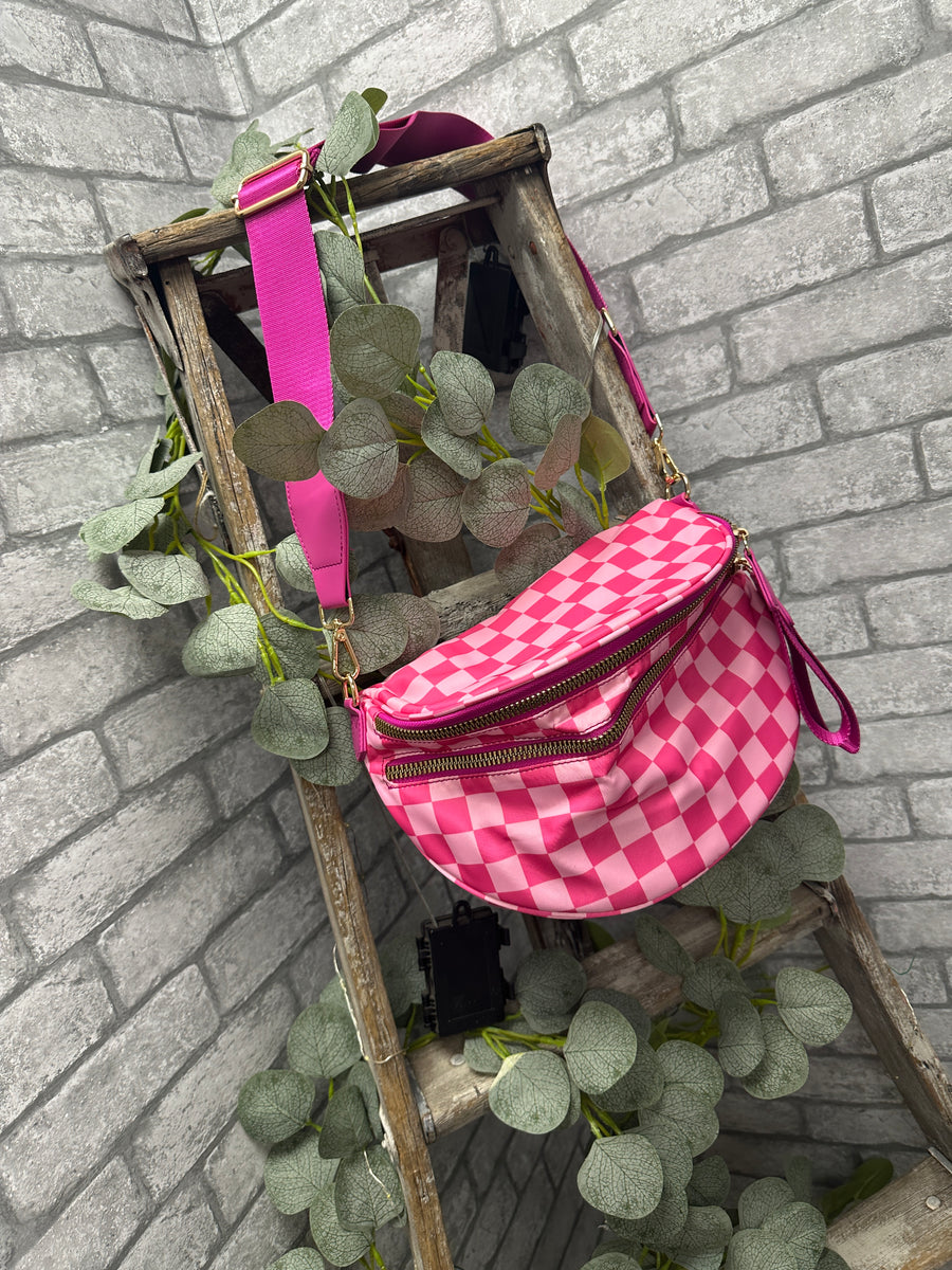 Pink Check Bag