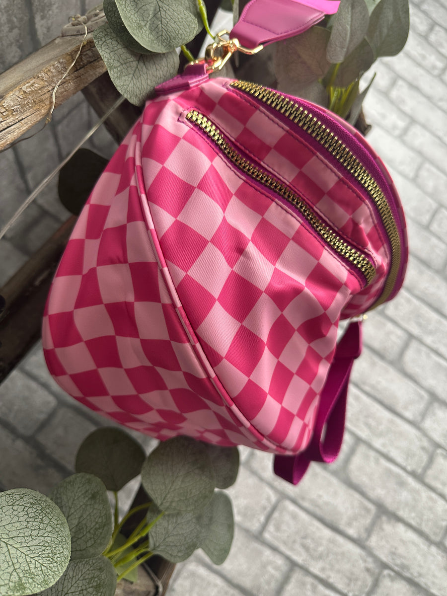 Pink Check Bag