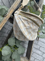 Cream Check Bag